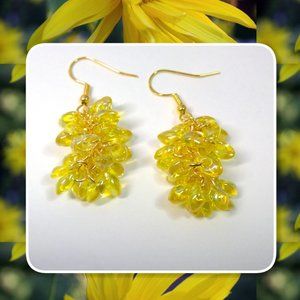Cluster Dangle Earrings UV-activated bright spring jewelry